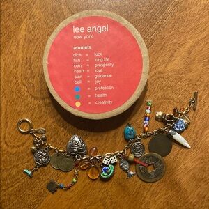 Lee Angel Charm Bracelet with Colorful Accents